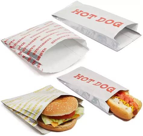 Burger King Packaging Kraft Aluminum Paper Bread Fast Food Bags Take