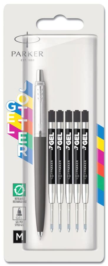 Набор: гелевая ручка Parker Jotter Original + черные гелевые стержни ...