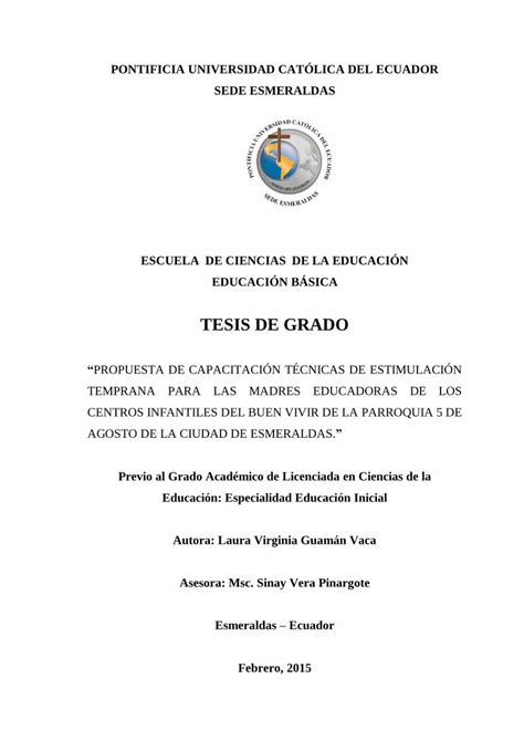 Pdf Tesis De Grado Repositorio Digital Pucese P Gina De