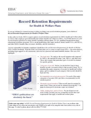 Fillable Online Record Retention Requirements EBIA Fax Email Print