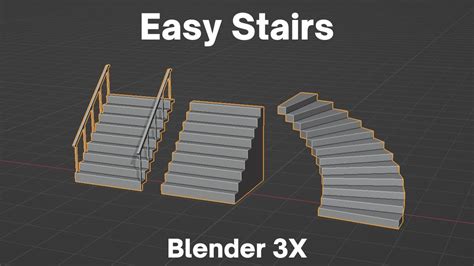 Blender 34 Easy Stairs Modeling Tutorial Youtube