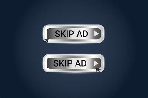 Premium Vector Vector 3d Skip Ad Button In Minimal Cartoon Style