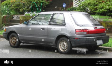 Mazda 323 Hatch Rear Stock Photo Alamy
