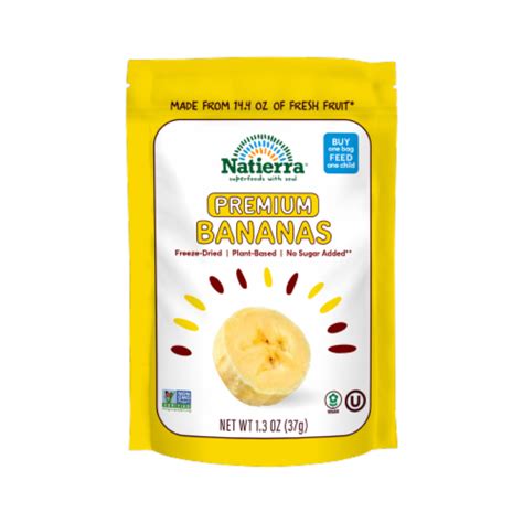 Natierra Freeze Dried Premium Bananas Oz Fred Meyer