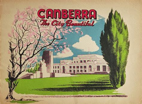 Canberra The City Beautiful Antique Print Map Room Antique Prints