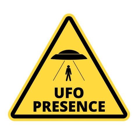 Autocollant Panneau Danger Ufo Presence Sticker A Moi Etiquette