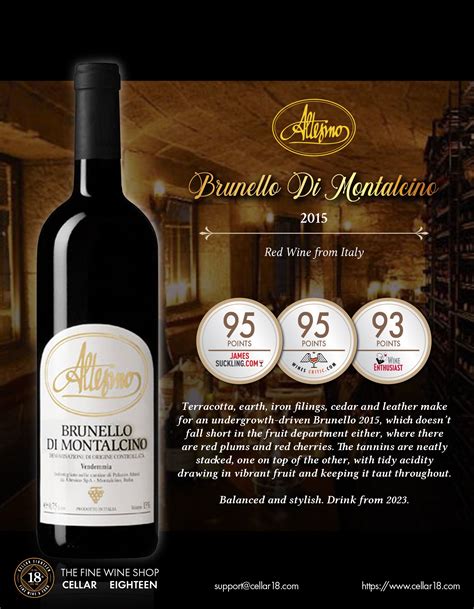 Altesino Brunello Di Montalcino 15 Cellar 18 Fine Wine And Food