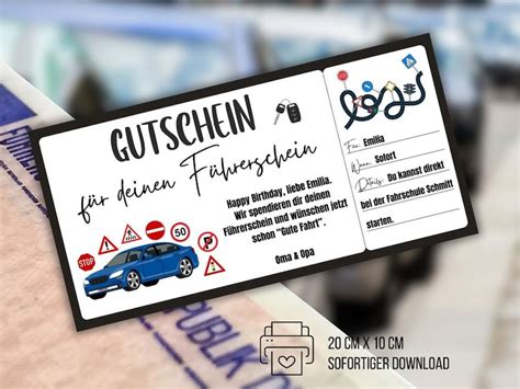 Gutschein Führerschein Fahrstunden Gutschein Fahrschule Auto fahren