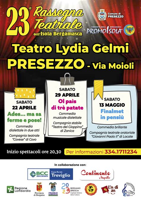 La Rassegna Teatrale Continua A Presezzo Promo Isola