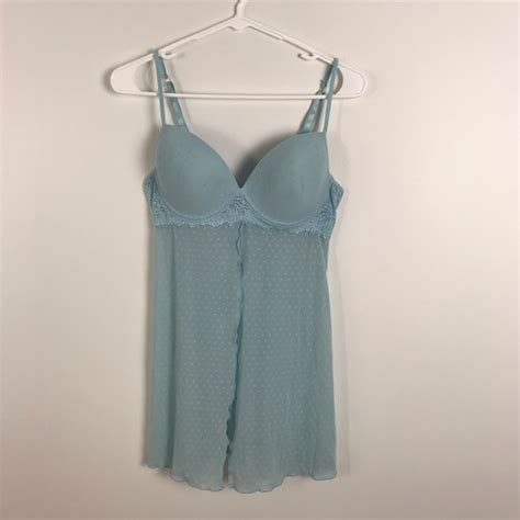 Rampage Intimates Sleepwear Rampage Intimates Blue Sheer Babydoll Lingerie C Poshmark