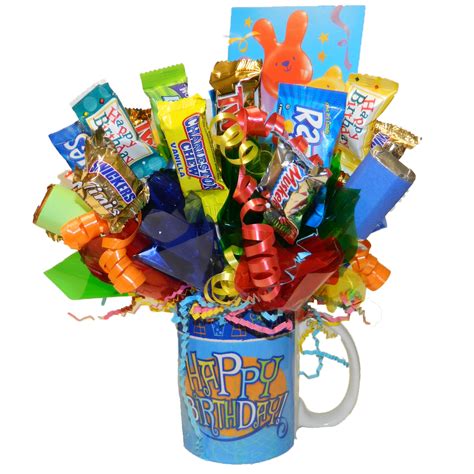 Birthday Mug Candy Bouquet Dulceros Para Fiestas Infantiles Dulceros Para Fiestas Tazas Con