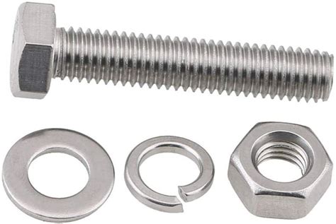 M M M M M Hex Head Stainless Steel Bolt Screw Nut Flat Spring