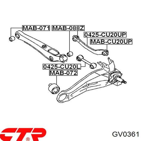 GV0361 CTR silentblock de brazo suspensión trasero transversal comprar