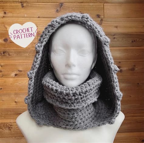 Hooded Cowl PDF Crochet PATTERN Etsy