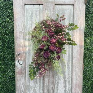 KDS Live Purple Burgundy Floral Wreath Supply List Kelea S Florals