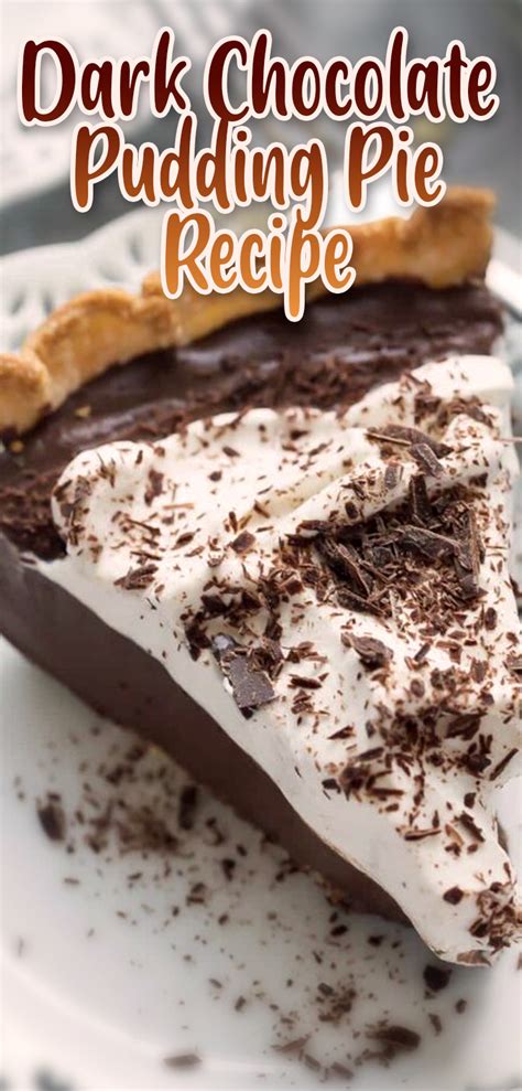 Homemade Dark Choco Pudding Pie