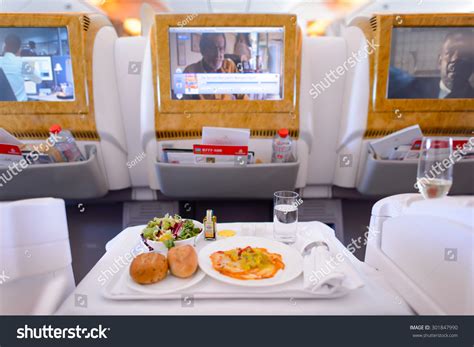 Interior Business Class Emirates Airline Images Stock Photos