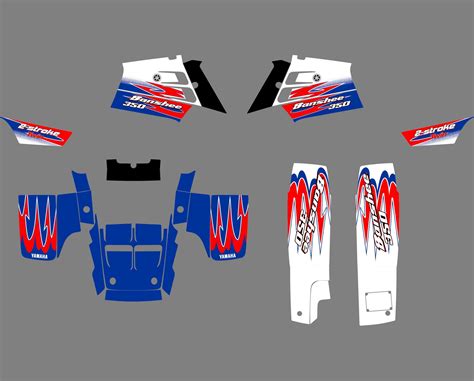 Yamaha 350 Banshee Deco Kit Red Flame Motorcycle Deco Kit Shop