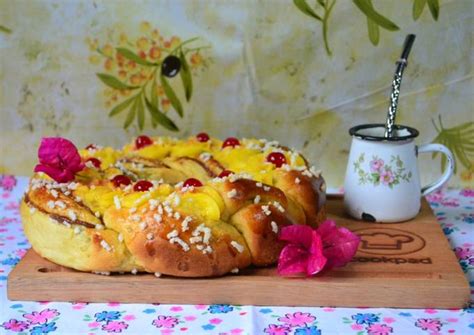 Rosca Rellena De Dulce De Leche Y Coco Receta De Cookpad