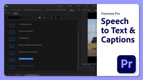 Introducing Speech To Text All New Captions In Premiere Pro Adobe