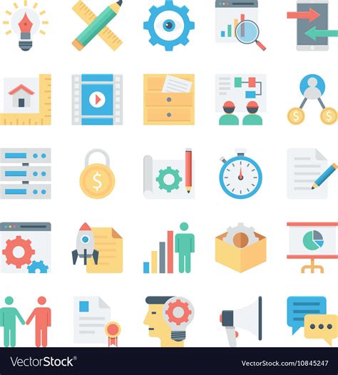 Project Management Icon Flat