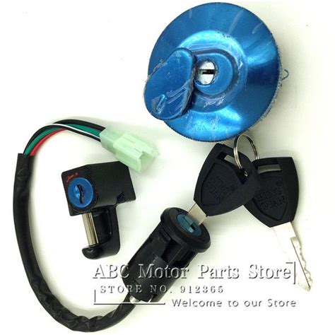 Monkey Bike Z50 4 Wire Ignition Switch Kit Fuel Tank Lock Key Cap FOR