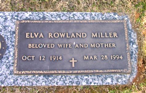 Elva Rowland Miller M Morial Find A Grave