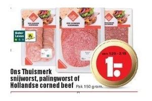 Ons Thuismerk Snijworst Palingworst Of Hollandse Corned Beef Beste Nl