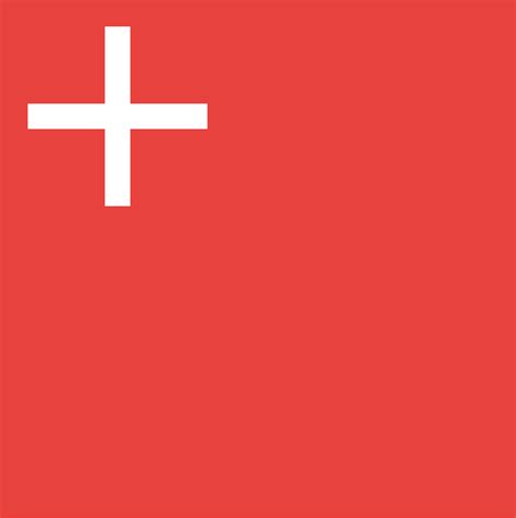 The flag of Canton of Schwyz (Switzerland), from which Switzerland ...