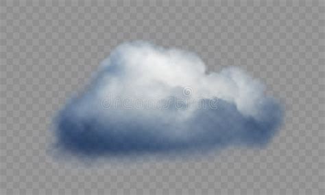 Nube Realista Sobre Fondo Transparente Ilustraci N Del Vector