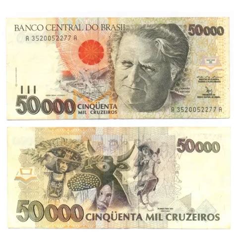 Billete Brasil 50 000 Cruzeiros 1992 MercadoLibre