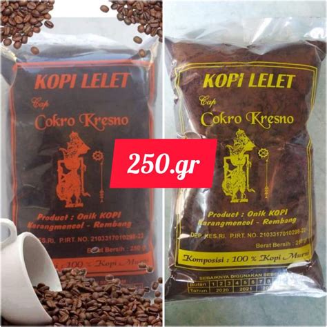 Jual TERMURAH KOPI LELET LASEM REMBANG CAP COKRO KRESNO 100 KOPI