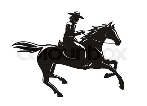 Mexikaner Cowboy Silhouette Stock Vektor Colourbox