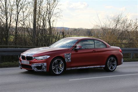 Spyshots: BMW M4 Convertible Spotted with Red Frozen Paint - autoevolution