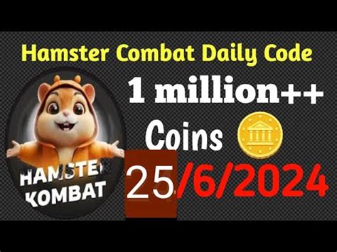 Today Hamster Combat Daily Ciphers Code For 1 Million Coins YouTube