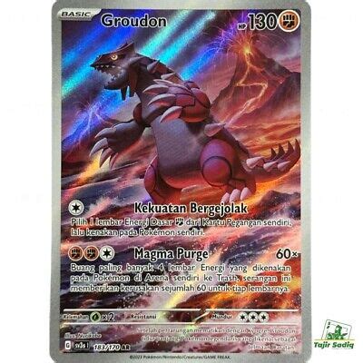 Groudon Sv S Ar Art Rare Raging Surf Pokemon Tcg Indonesia Ebay