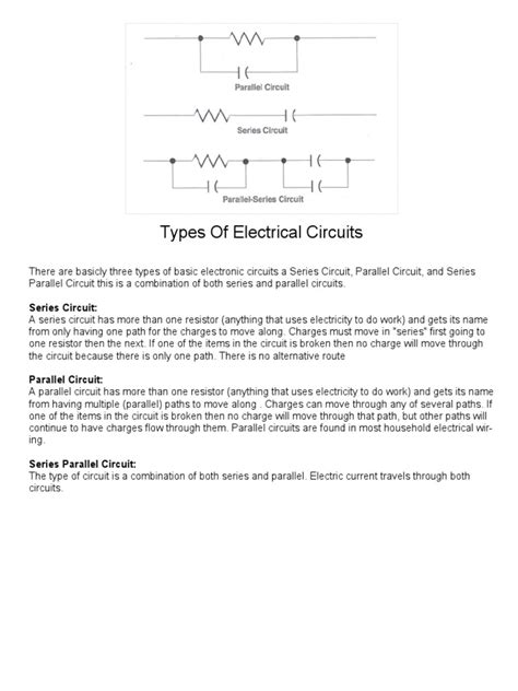 E Types Of Electrical Circuits Pdf Series And Parallel Circuits