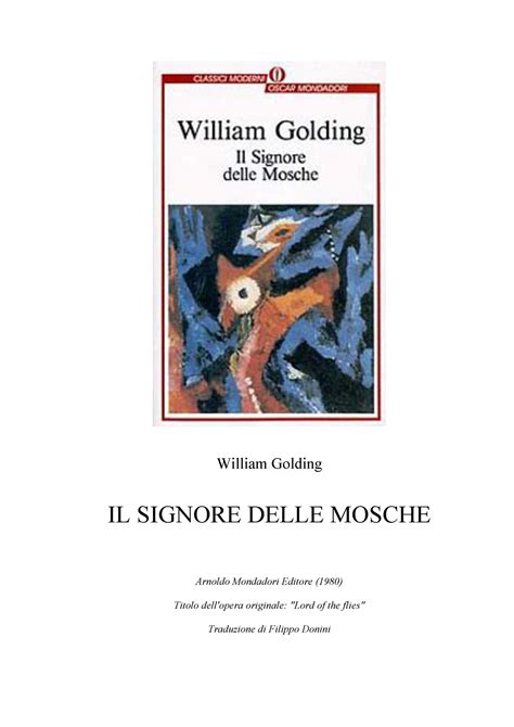 Il Signore Delle Mosche William Golding Il Signore Delle Mosche