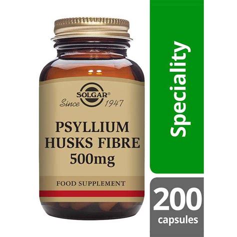 Psyllium Husks Fibre 500 Mg Vegetable Capsules Pack Of 200 Nw8 Beauty