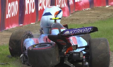 Logan Sargeant Crash Leaves Williams Car Smashed To Bits As F1 Future