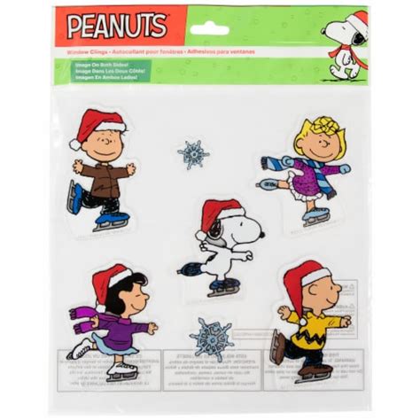 Northlight Piece Peanuts Characters Ice Skating Christmas Jelz Window