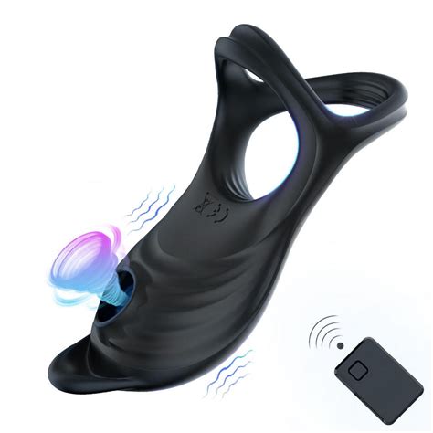 Male Elastic Remote Control Vibrating Penis Ring Ejaculation Delay Stimulation Sex Toys
