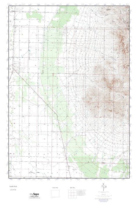 Mytopo South Peak New Mexico Usgs Quad Topo Map