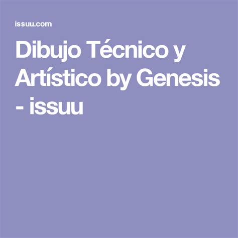 Dibujo Técnico Y Artístico By Genesis Issuu Técnicas De Dibujo