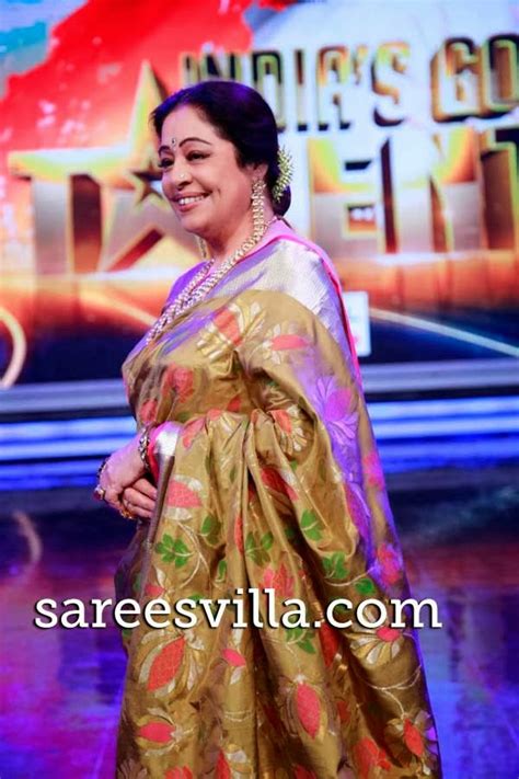 Kirron Kher In Silk Saree | Sarees Villa