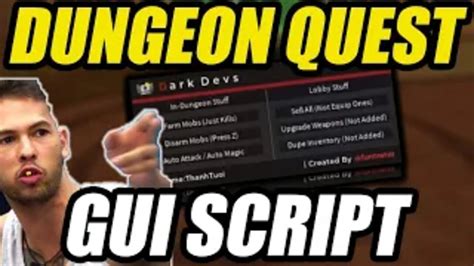 Roblox Dungeon Quest Script Gui 2023 Unlock Unlimited Power Youtube