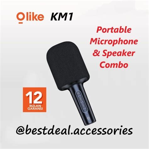 Jual Olike Km Portable Microphone Wireless Speaker Karaoke Aux Micro