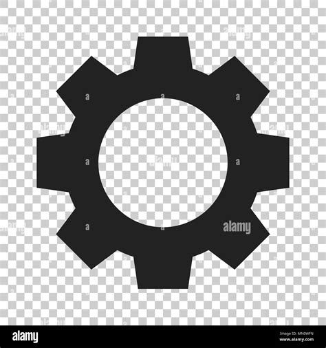 Gang Vektor Icon Im Flachen Stil Zahnrad Abbildung Auf Isolierte