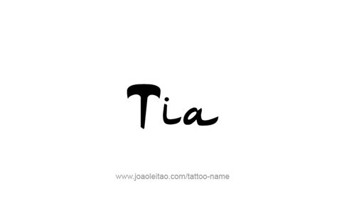Tia Name Tattoo Designs