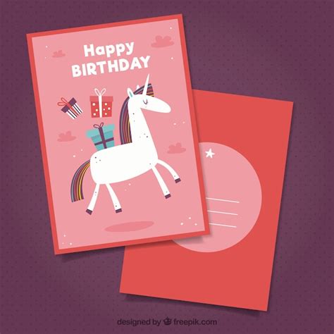 Tarjeta De Feliz Cumpleaños En Estilo Hecho A Mano Vector Gratis